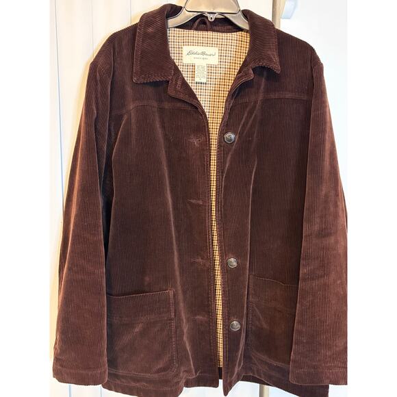 EDDIE BAUER Men’s Corduroy Jacket – Brown, XL - Picture 1 of 6